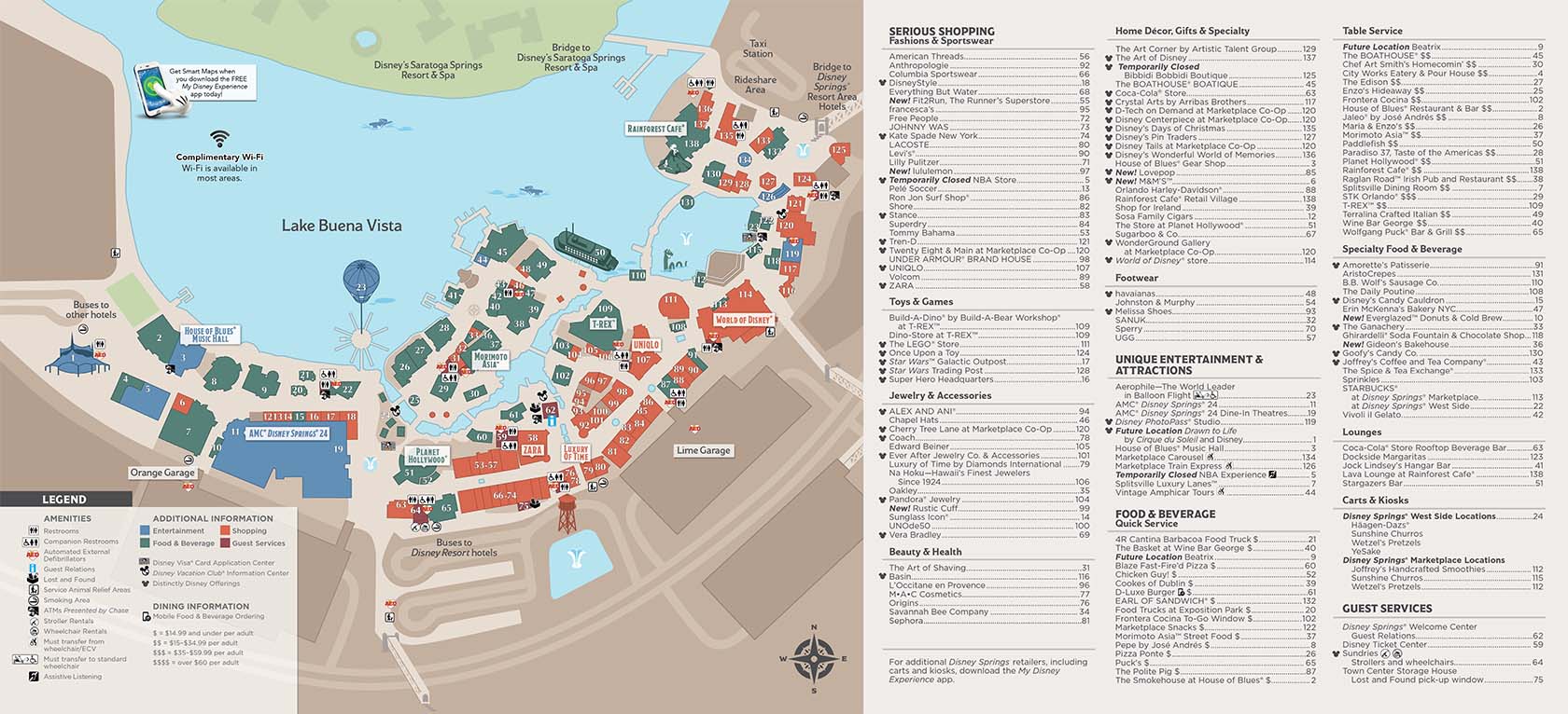 Disney Springs Map 2022 PDF and Printable Version