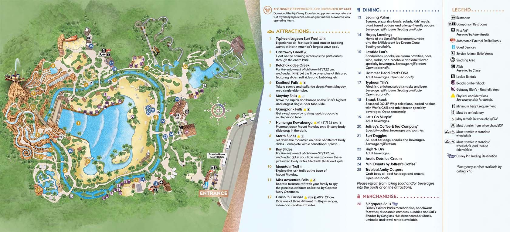Disney Typhoon Lagoon Map 2022